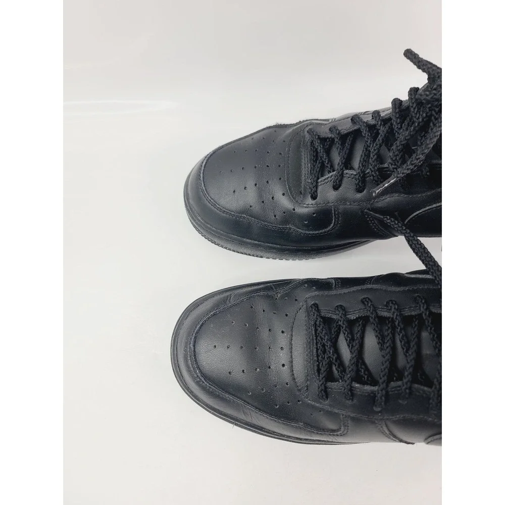 Nike‎ Air Leather / Rubber Casual Sneakers Men, Size 10.5, Black Color
